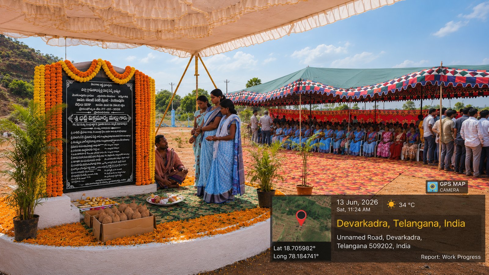 Project ground-breaking ceremony at Devarkadra, Telangana
